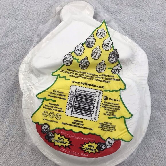 Vtg NOS Zoo Pals Hefty Kids Paper Plates Christmas Surprise 16 Pc Set Deer Santa - Picture 9 of 13